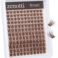Brown Lash Clusters Natural Eyelash Extension Brown Lash Extension Eyelash Clusters 10-16MM Individual Eyelashes Clusters Wispy Lash Extension DIY Lashes Clusters by zenotti