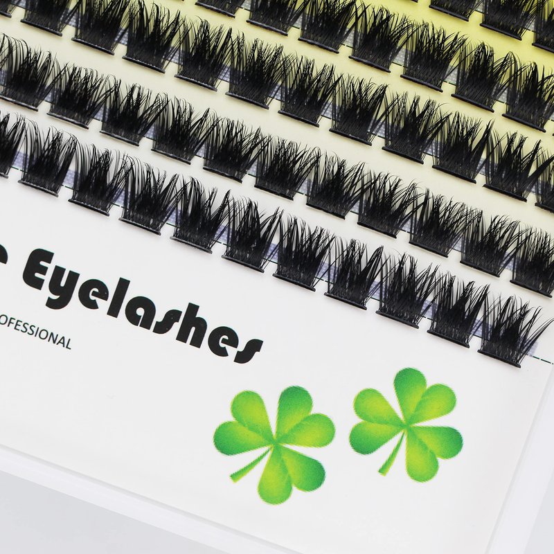 →VAYATOR False Eyelashes Cluster 4Styles D Curl 8-20mm Individual Eyelashes Extensions Wide stem Fake Eyelashes Fluffy Eyelashes Clusters Natural Soft Dramatic Fake lash (Black-FDM-12mm)