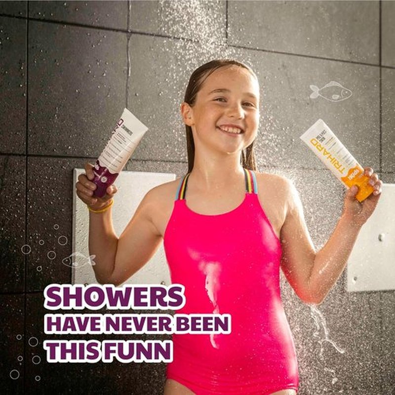 TRIHARD Kids Swim Shampoo & Conditioner Set - Tear-Free Chlorine Defense for Healthy Hair