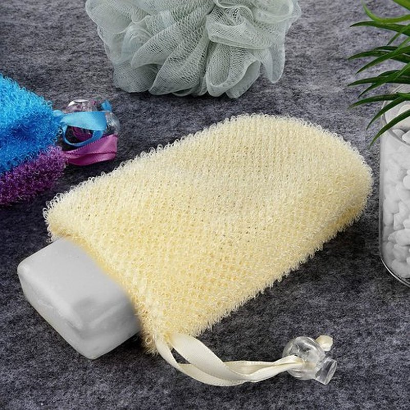 Linkidea Exfoliating Mesh Soap Bag, Nylon Bar Soap Saver Pouch with Drawstring, Exfoliator Body Scrubber Soap Pocket Holder for Bath Shower (3 Pcs)