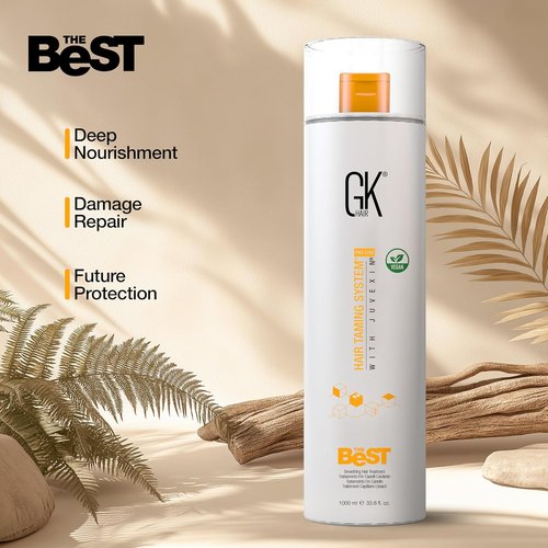 GK HAIR Global Keratin Smoothing Treatment - Professional Brazilian Blowout for Silky, Frizz-Free Hair (33.8 Fl Oz)
