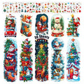 Leesgel 36 Sheets Christmas Full Arm Temporary Tattoos for Kids, 10Pcs Snowy Santa Claus Deer Sleeve Fake Tattoos, 320 Styles Christmas Themed Party Tattoos Stickers for Boys Girls
