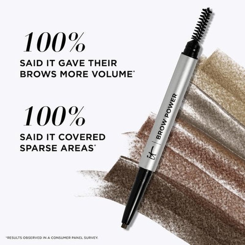 IT Cosmetics Brow Power Eyebrow Pencil - Long-Lasting, Budge-Proof Formula with Biotin - Universal Shades