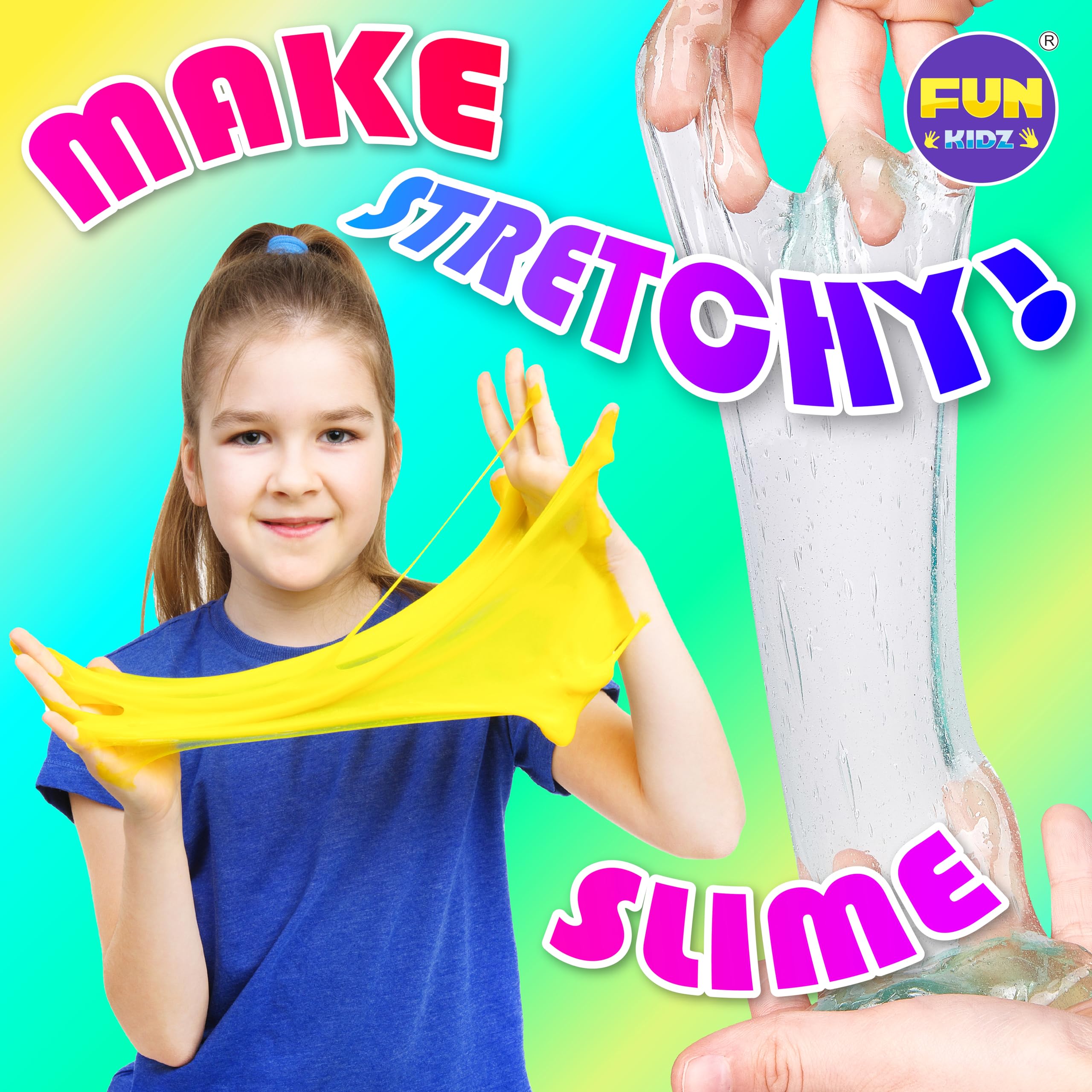 Super Clear Glue 1 Gallon, FunKidz All Purposes School Home Projects Liquid Glue Great for Slime Making Supplies Washable Non-Toxic Use for Arts & Crafts Wood Paper Cardboard