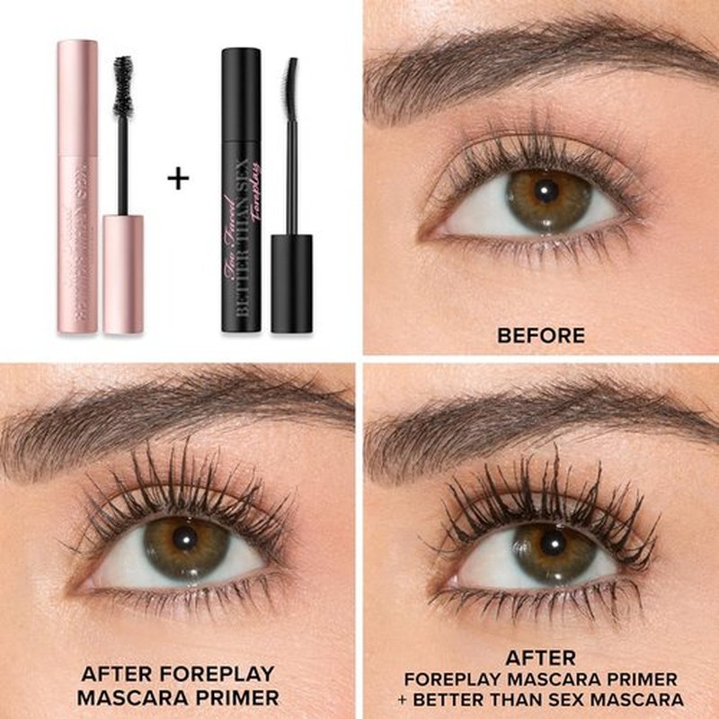 Too Faced Better Than Sex Foreplay Mascara Primer - Waterproof, Long-Lasting, Volumizing Formula