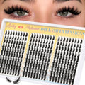 Fyonas Manga Lash Clusters Spiky Anime Cluster Eyelash Extensions 270Pcs D Curl Volume Fluffy Eyelash Clusters 10-16mm DIY Fairy Wispy Individual Lashes Natural Look (Crystal Spire)