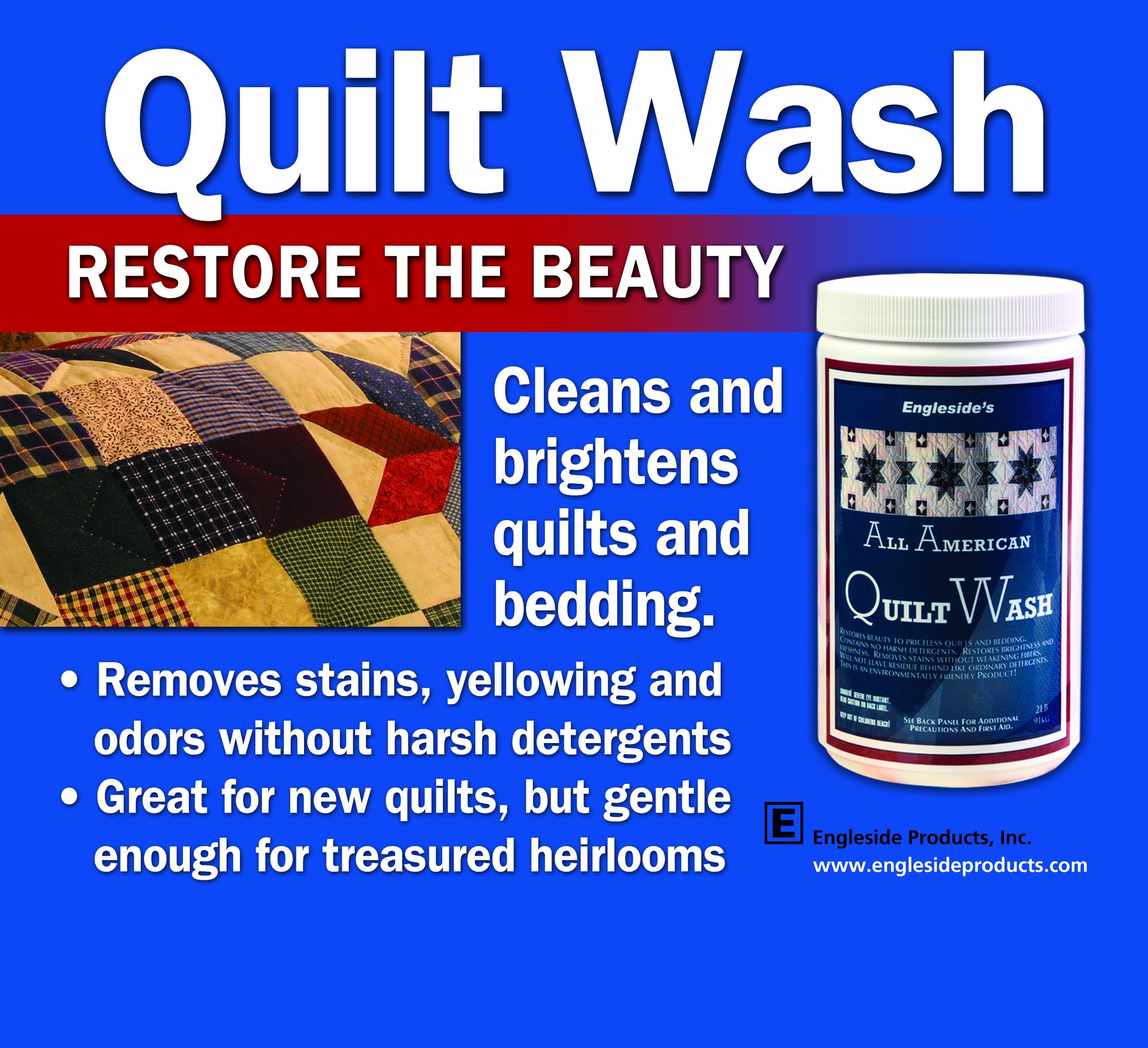 All American Quilt Wash, Unscented Vintage and New Quilt Specialty Cleaner, 32 Ounces
