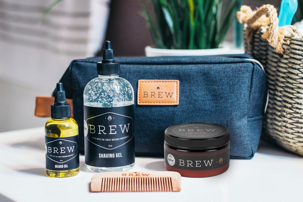 Brew Grooming Hair Styling Clay for Men - Matte Strong Hold Molding Pomade for Beard and Hair - Natural Ingredients Barley, Hops, Yeast - Paraben Free - Water Based for Smooth Finish 4 oz