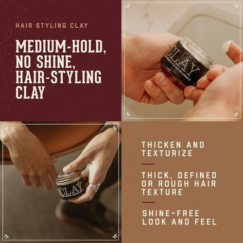 18.21 Man Made Hair Styling Clay - Original Sweet Tobacco Scent | 2oz Matte Finish
