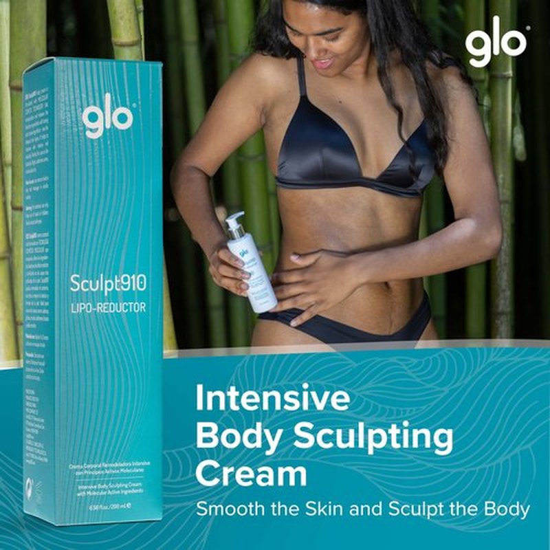 Glo Sculpt910 Cellulite Remover Cream - Advanced Anti-Cellulite Cream with Nanotechnology for Fast Cellulite Treatment, Skin Firming and Tightening Lotion - Targets Arms, Thighs, Butt, Hips and Belly
