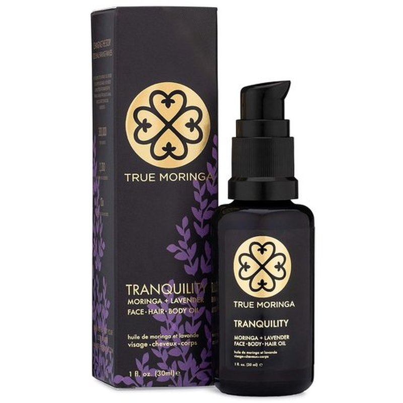 True Moringa Oil - 100% Pure Cold-Pressed Oil for Face, Body & Hair | Anti-Aging & Skin Brightening - Lavender, 30 ml