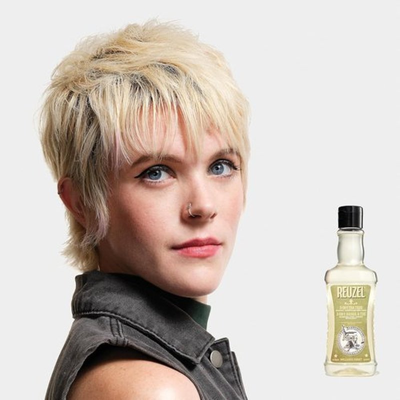 Reuzel 3-In-1 Tea Tree Shampoo - Deep Cleansing Formula for Hair and Body 12 oz
