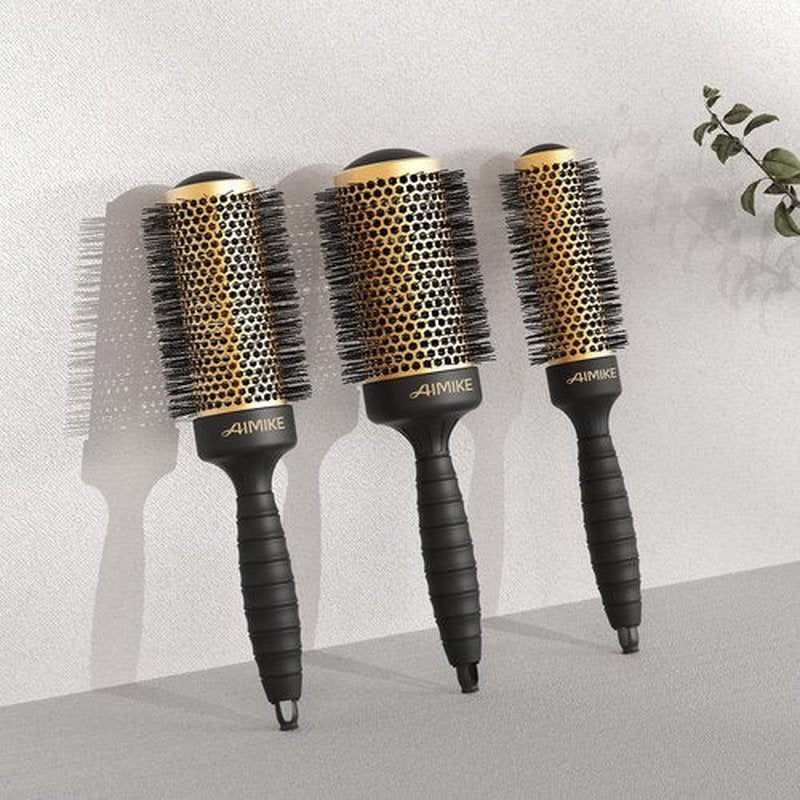 AIMIKE Round Brush for Blow Out, Medium Round Hair Brush with Nano Thermal Ceramic Tech, Quick Blow Drying & Styling, Volumizing Blowout Brushes for Women Medium Hair, 1.7 in Barrel (Not-electric)
