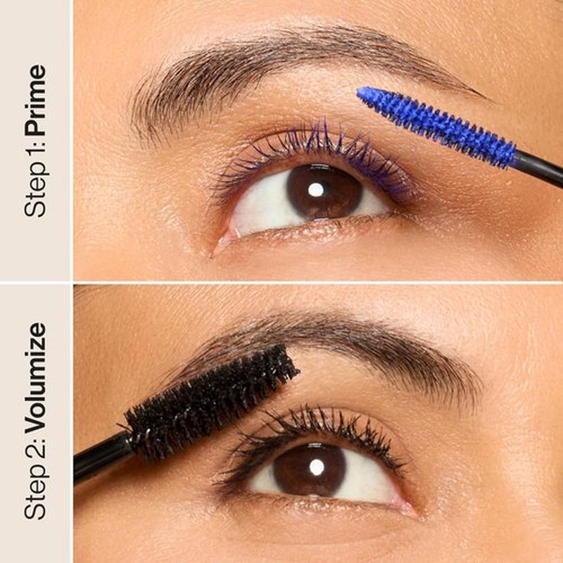 Honest Beauty 2-in-1 Extreme Volume Mascara - Bold Lash Primer with Castor Oil, Vegan, Black, 0.27 fl oz