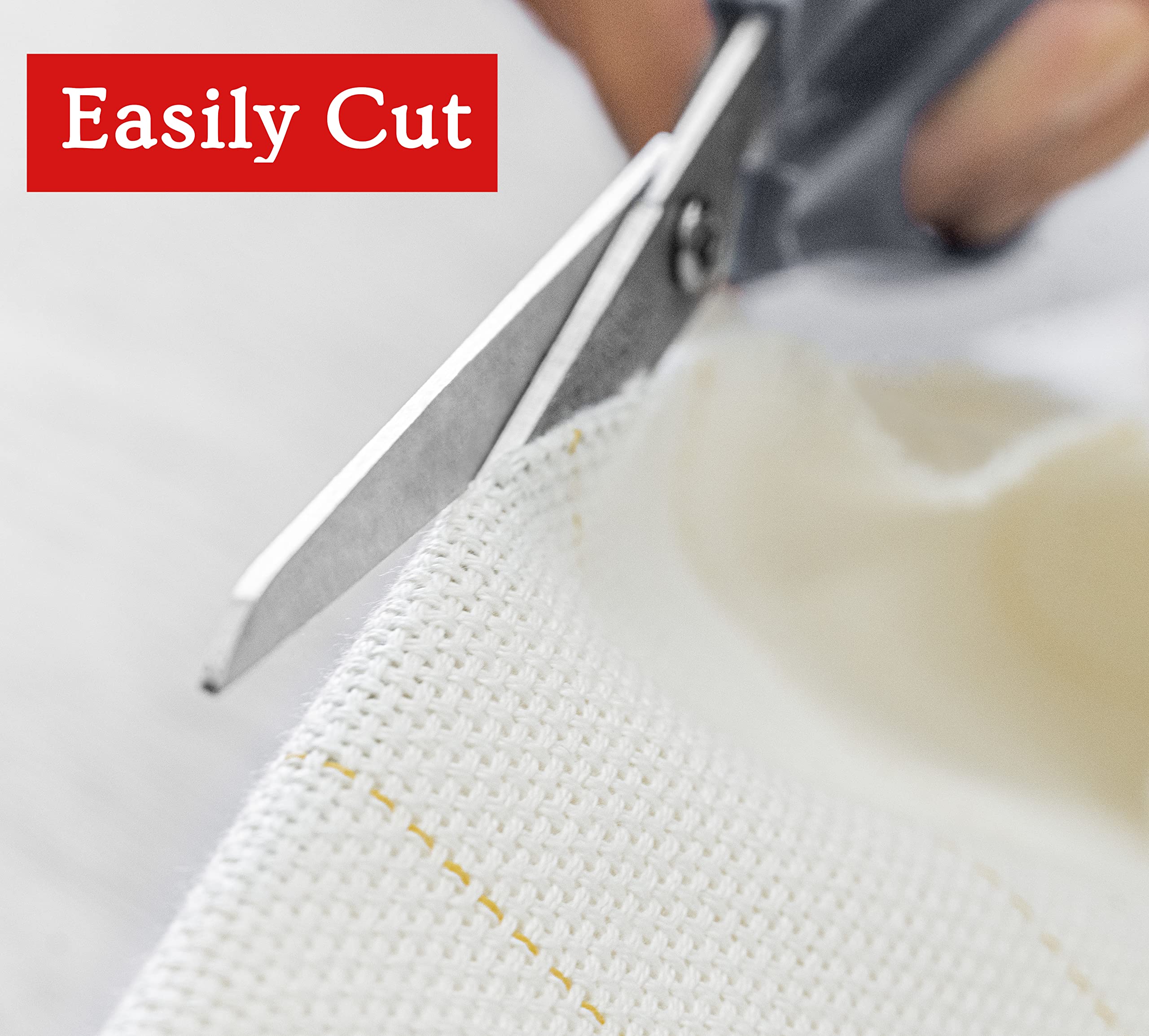 DABLINE 80" x 80" Large Overlocking Primary Tufting Cloth for Rug Tufting with Marked Lines, Monks Cloth for Punch Needle 6.6x6.6 feet