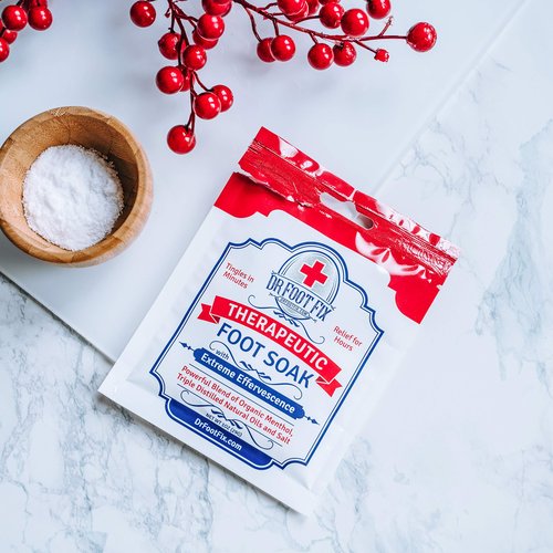 Dr Foot Fix Therapeutic Foot Soak with All Natural Tea Tree, Peppermint & Birch Oil. Helps Soak Toenail Fungus, Athletes Foot & Stubborn Foot Odor - Soothes Feet - Tingles for Hours (4)