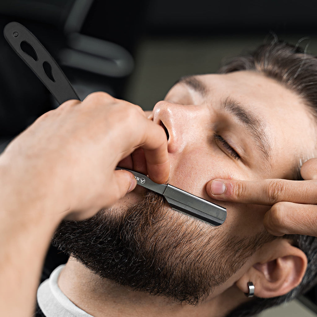 ASIPRO Straight Razors for Men + 100 Straight Edge Razor Blades & Case Gifts Mens Straight Razor for Shaving Navajas Para Barbero Barber Razors for Men