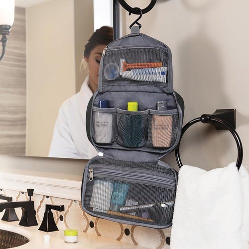 Travelon Compact Hanging Toiletry Kit - Versatile Organizer for Travel Essentials | Lightweight & Durable