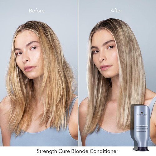 Pureology Strength Cure Blonde Purple Conditioner - Strengthens Blonde & Color-Treated Hair, Sulfate-Free & Vegan