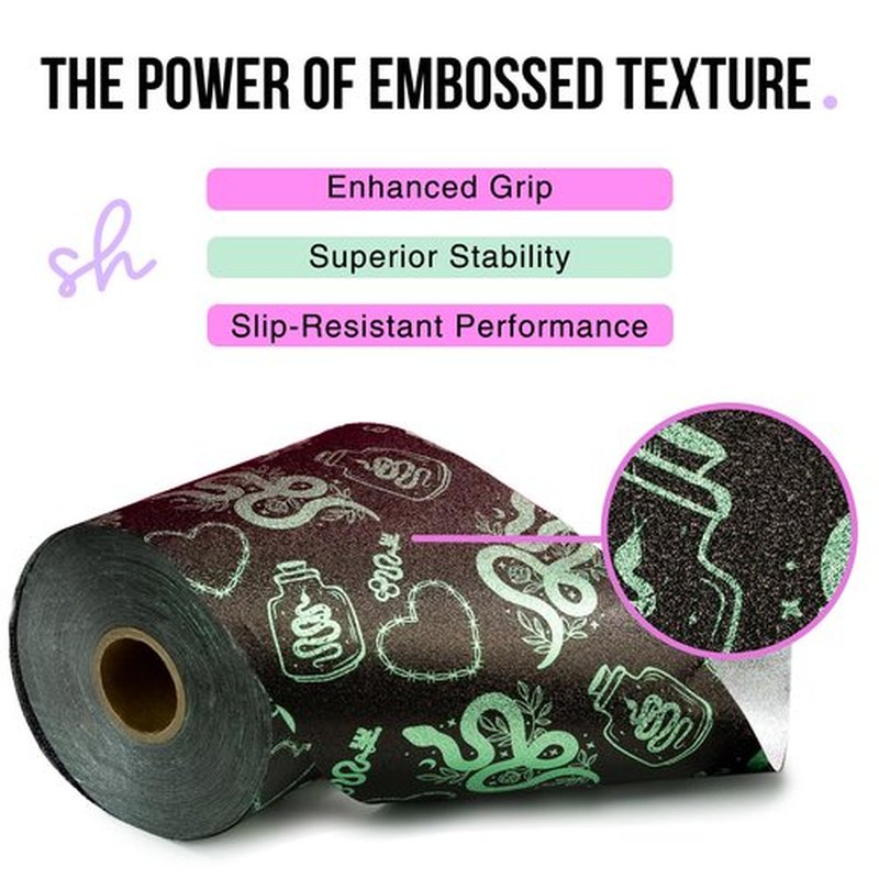 Simply Hair Hair Foil Roll – 100m Embossed Medium Weight Roll with Built-In Cutter – Custom Length Foil for Hair Dye, Highlights & Balayage - No-Slip Grip - 12.7cm - Serpent