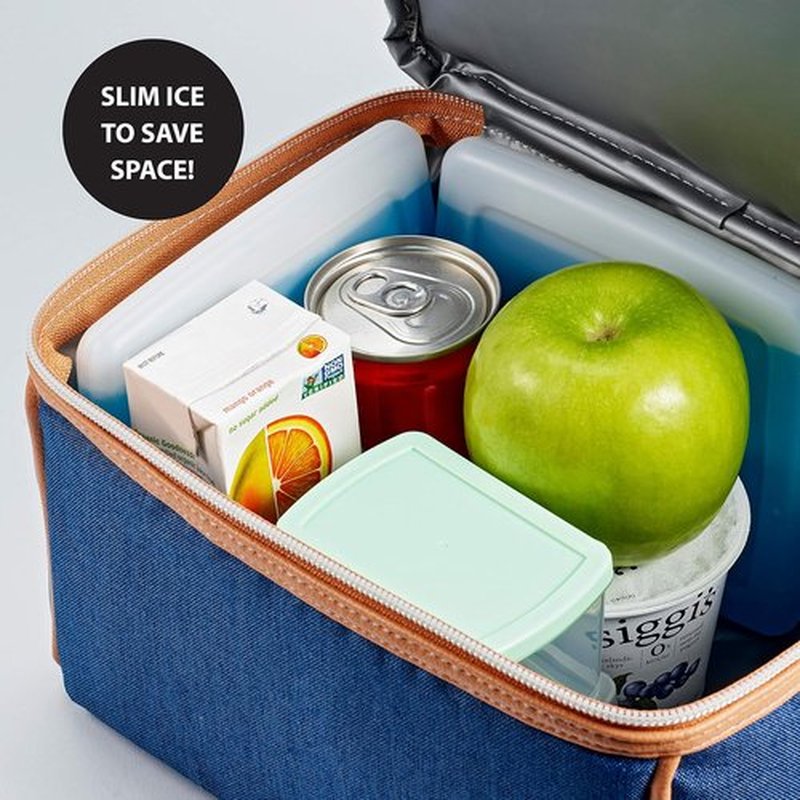 Fit & Fresh Cool Coolers - 4 Pack Slim Ice Packs | Quick Freeze, Space-Saving Design for Lunch Boxes