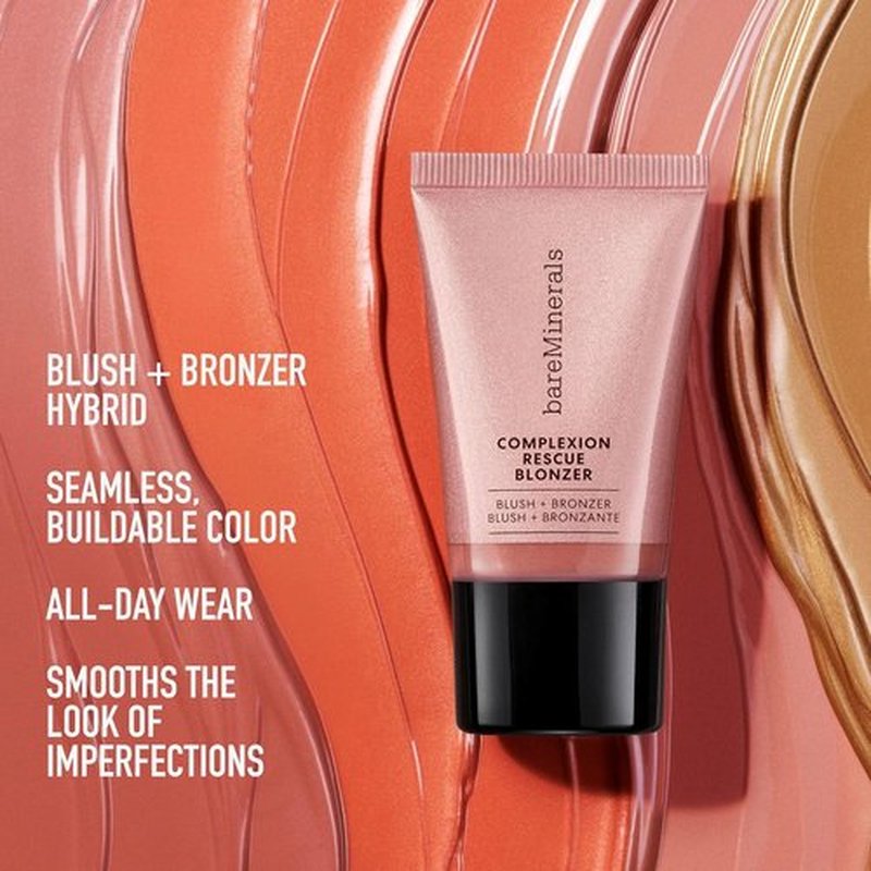 bareMinerals Complexion Rescue Liquid Blonzer - Buildable Gel-Cream Blush & Bronzer for Sun-Kissed Glow