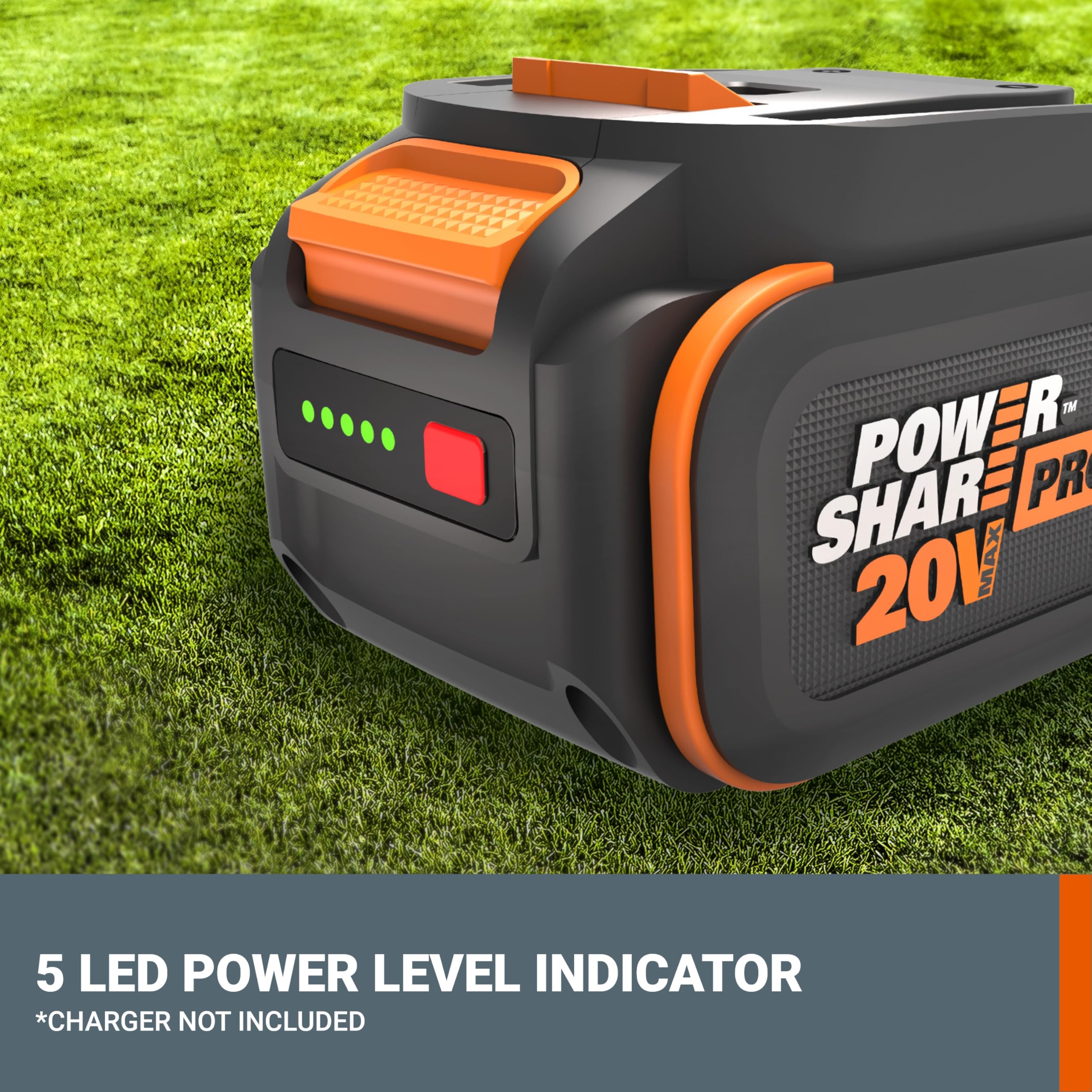 WORX 20 V Lithium-ion Battery 4.0 Ah PowerShare Pro 2 pcs WA3674.2