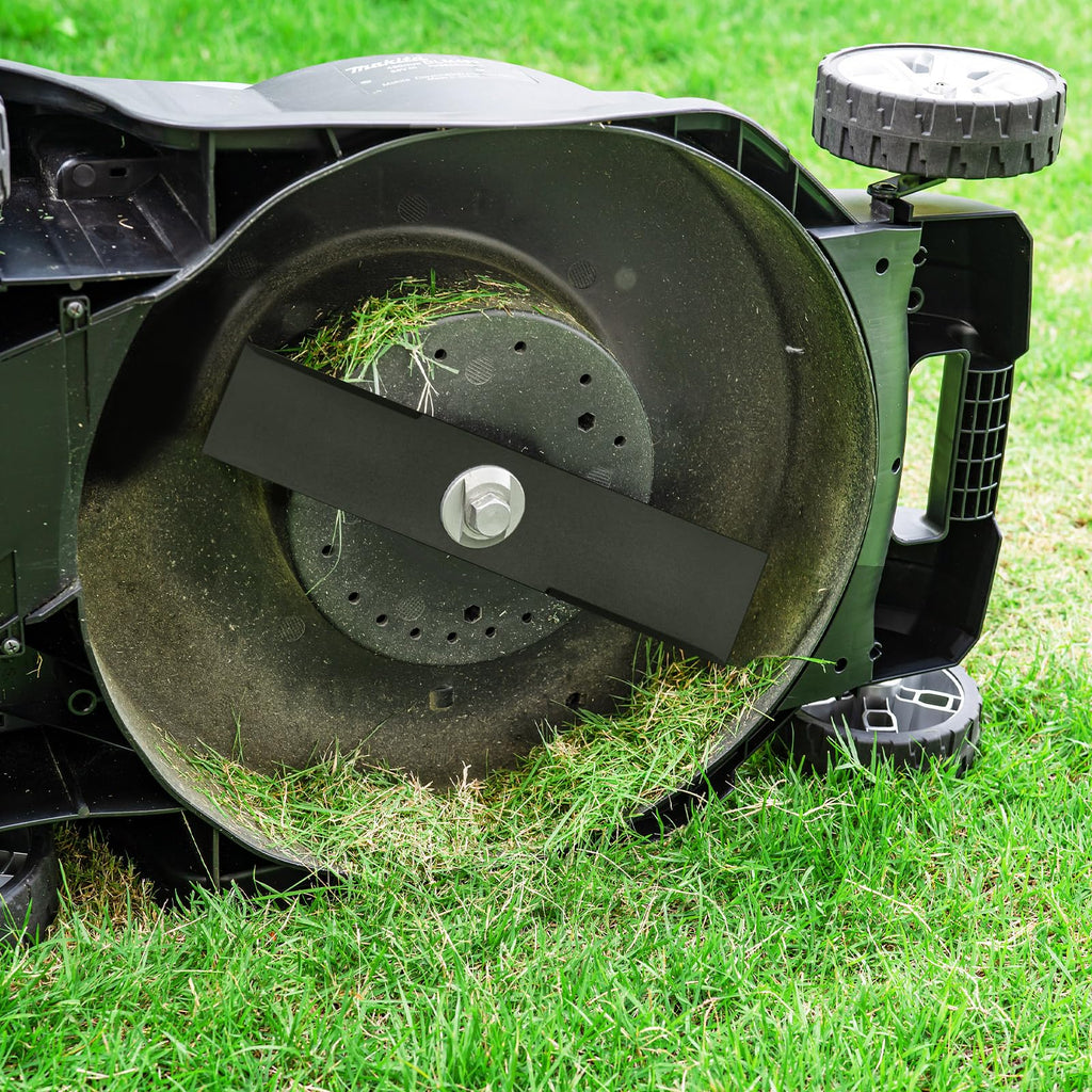DuoMaDuoBB 3PCS Black Coated Steel Edger Blades 8 x 2 Inch with 1 Inch Center Hole Heavy Duty Reversible Lawn Trimmer Blades