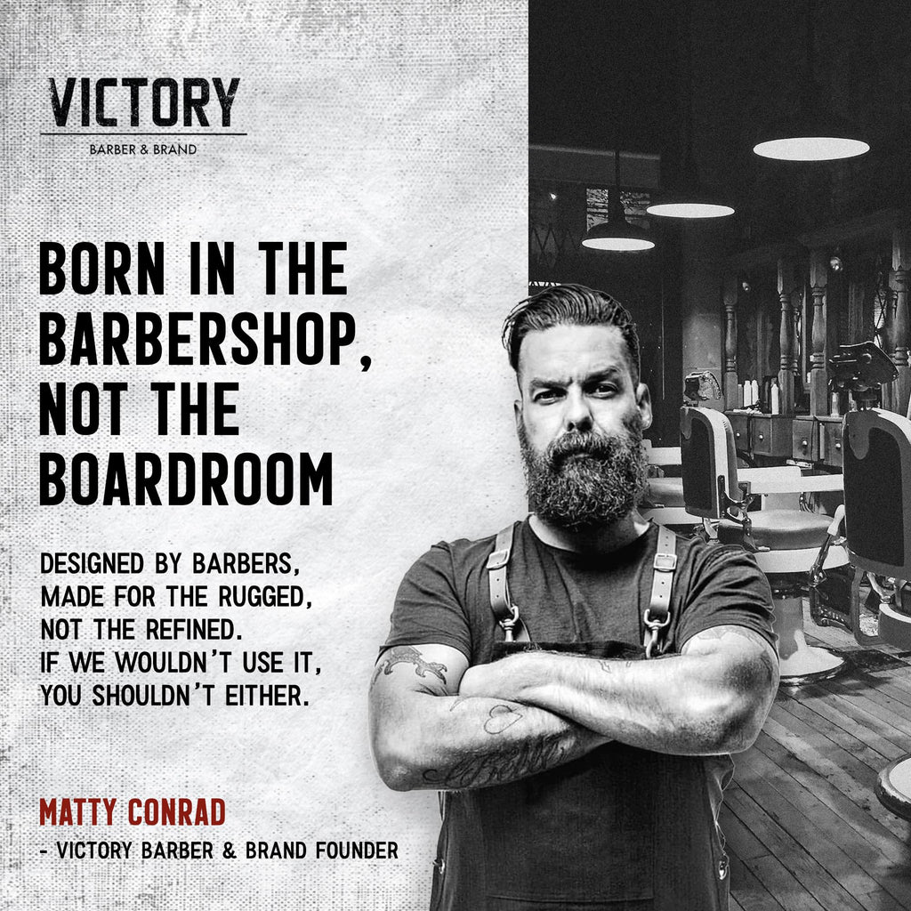 Dry Grooming Hair Cream for Men by Victory Barber & Brand | Men’s Hair Products Made in the USA | Anti Frizz Styling Cream | Wave Pomade for Styling Medium Length Hair with a Natural Finish
