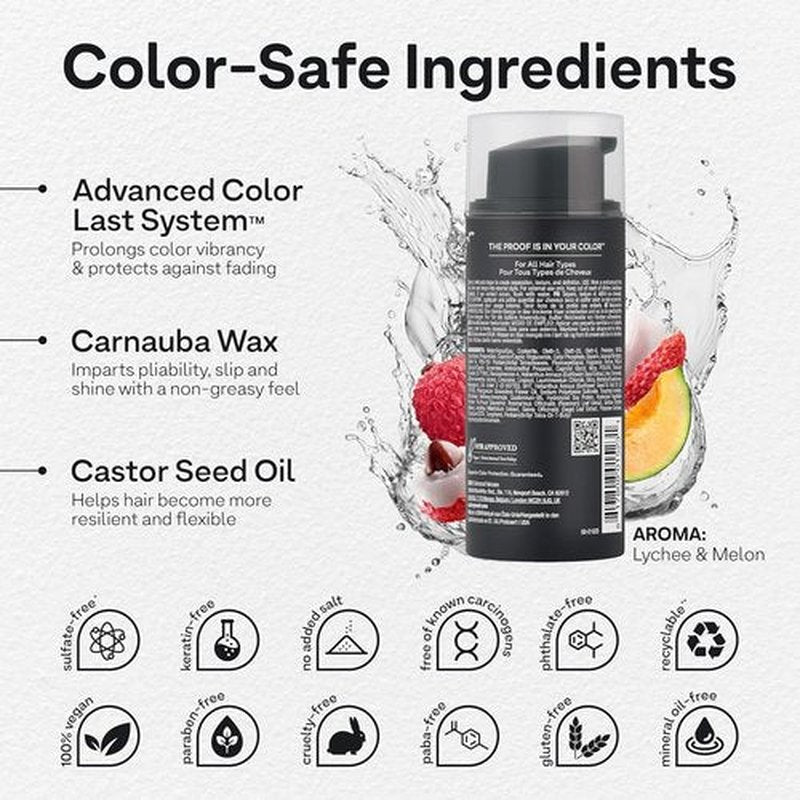 Colorproof Fiber Blast Texture Crème - Hydrating Non-Greasy Hair Cream | 3.4 Fl. Oz. Travel Size with Lychee & Melon Scent