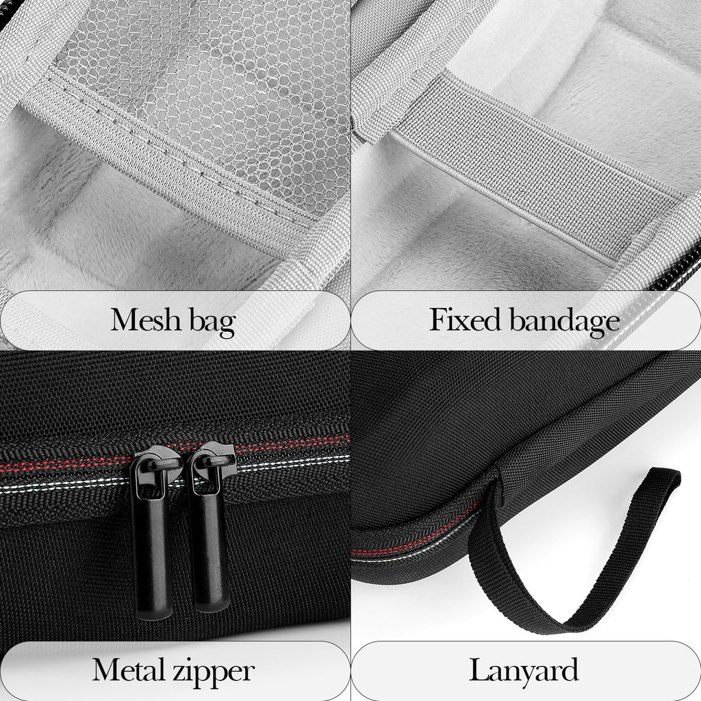 Linkidea Electric Shaver Travel Case, Hard Shell Protective Storage Box, Compatible with Philips Norelco 7000, 3000 Series, Braun Series 3, 7, 9, Razor Carrying Case for Men (Black)