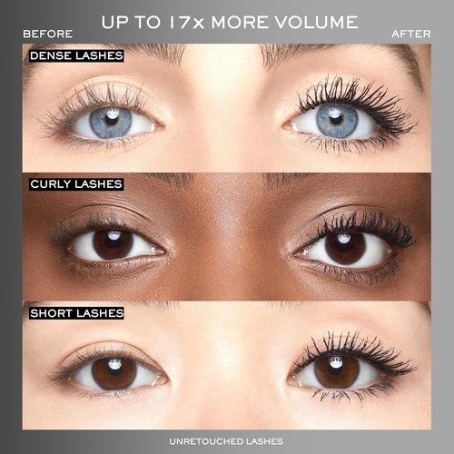 Lancôme Hypnôse Drama Extreme Waterproof Mascara - 17x Volume & 48-Hour Wear - Ultra Black for Sensitive Eyes