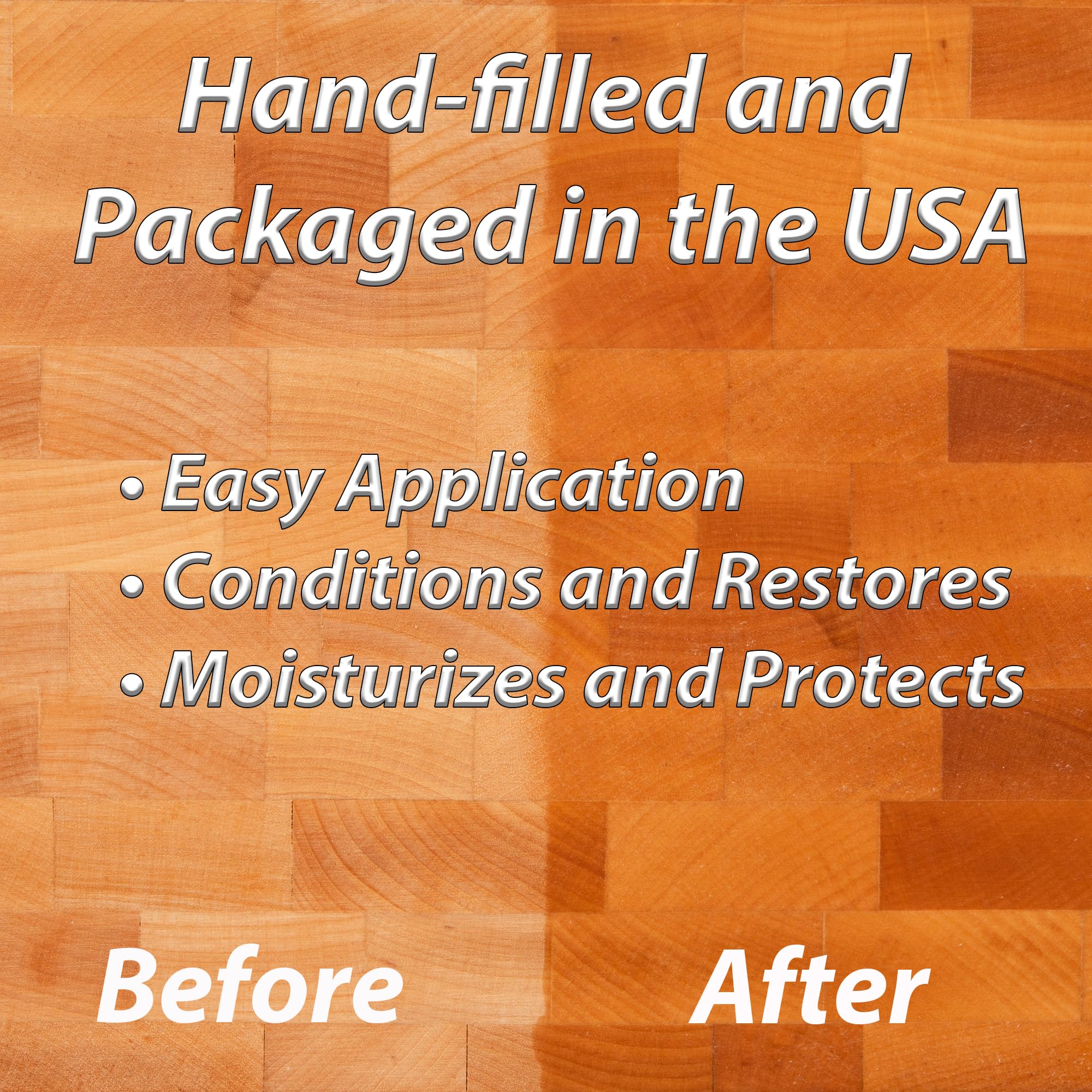 Wood Butter Cutting Board Wax - 8 fl oz - Conditioner for Butcher Block and Wooden Kitchen Tools. Macy;s Place Food Grade Mineral Oil and Beeswax for Wooden Tools. Support Animal Rescue
