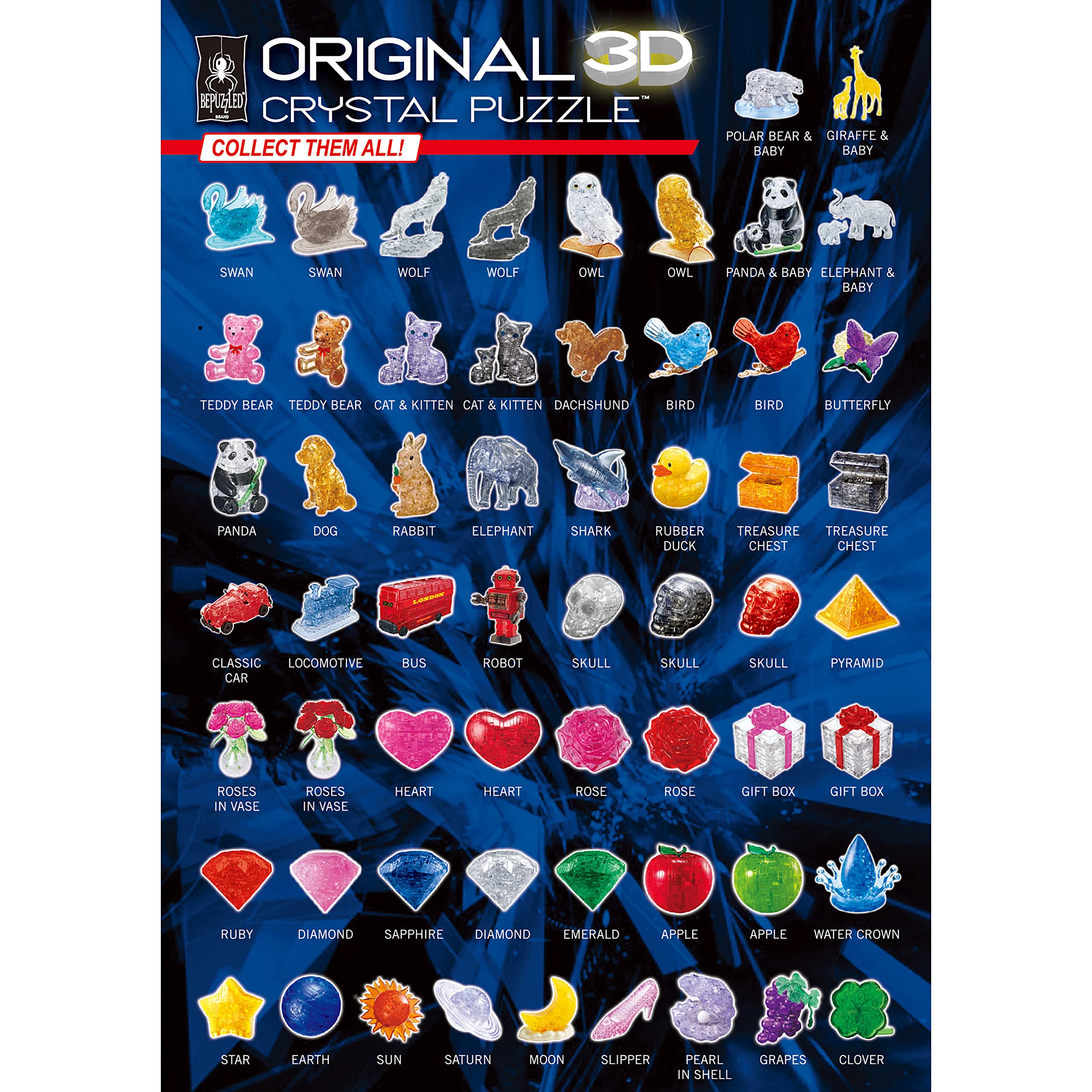 BePuzzled | Penguin and Baby Original 3D Crystal Puzzle, Ages 12 and Up