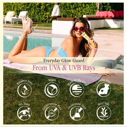 PoolBar SPF 30 Hydrating Mineral Body Sunscreen Cream for Women and Men Skin Care - Coconut Vanilla Scent Sun Care, Vegan and Water Resistant, Broad Spectrum Sunscreen, 140 ml (4.7 Fl. Oz) (Pack of 3)