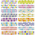 384 Pcs 16 Pack Easter Press on Nails Short Fake Nails Easter Square False Nails Artificial Nail Full Cover Coffin with Rabbit Egg Pattern for Women Girls (Bunny Pattern)