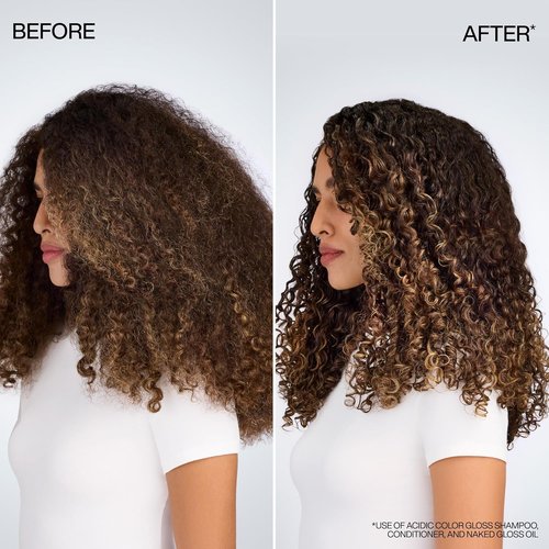 Redken Naked Gloss Shine Hair Oil - Lightweight Frizz Control & Color Vibrancy Enhancer | Omega-9 Infused
