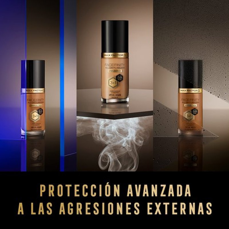 Crème Make-up Base Max Factor Face Finity All Day Flawless 3-in-1 Spf 20 Nº C50 Natural rose 30 ml