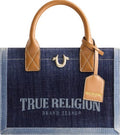 True Religion Tote Bag - Medium Travel Purse Handbag with Adjustable Shoulder Strap & Iconic Horseshoe Logo