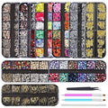 Nail Art Kit, Nail Design Tools Kit with Nail Art Brushes, Nail Art Dotting Pens, Nail Stickers for Nail Art, Nail Charms and Gems, Nail Rhinestones, Nail Art Decoration Kit
