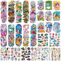Tazimi 380 Styles (27 Sheets) Temporary Tattoo Full & Half Arm Tattoos Sleeves Marine Life Space Ship Racing Car Forest Animals Dinosaur Cartoon Tattoos Stickers forParty Supplies