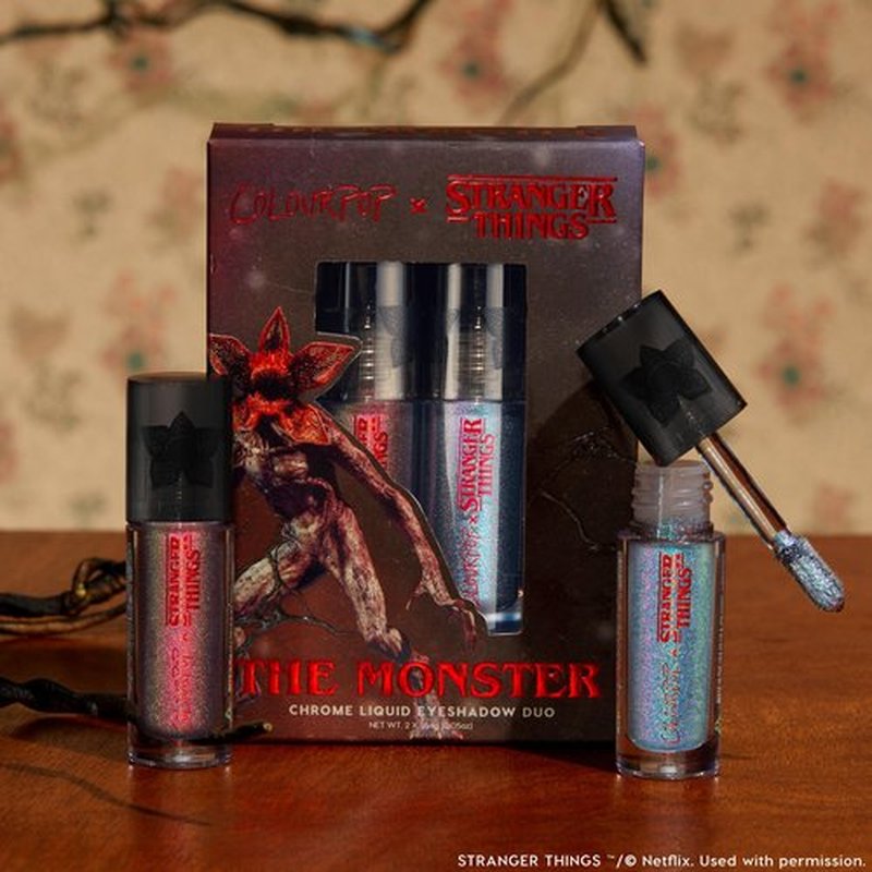 ColourPop x Stranger Things Chrome Liquid Eyeshadow Duo - Color-Shifting Chrome Eyeshadow with Long-Lasting & Ultra-Pigmented Formula - The Monster (2 Count)