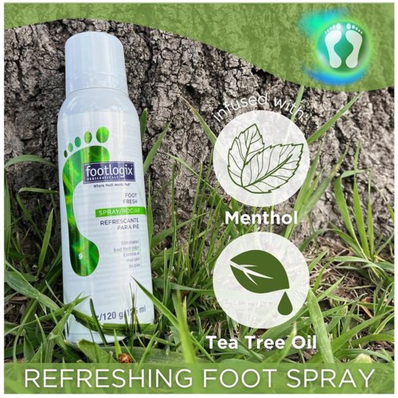 FOOTLOGIX Foot Deodorant Spray - Long-Lasting Odor Control | 4.23 Fl Oz