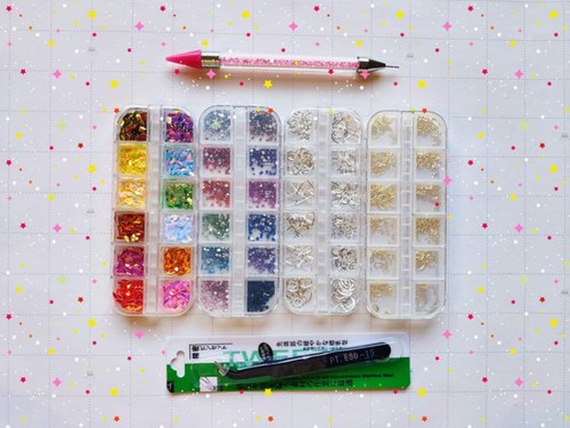 Nails Decorations Art Supply Nail Art Accessories Nail Stickers Nail Design Nail Art Rhinestones Nail Art Decals Nail Gems Nail Art Supplies Tools and Nail Art Kit With Dotting Tool And Tweezers (#22)