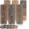 150PCS Hair Ties, IKOCO Hair Ties for Women No Damage, Cotton Seamless Ponytail Holders for Thick Hair, Leopard Animal Print
