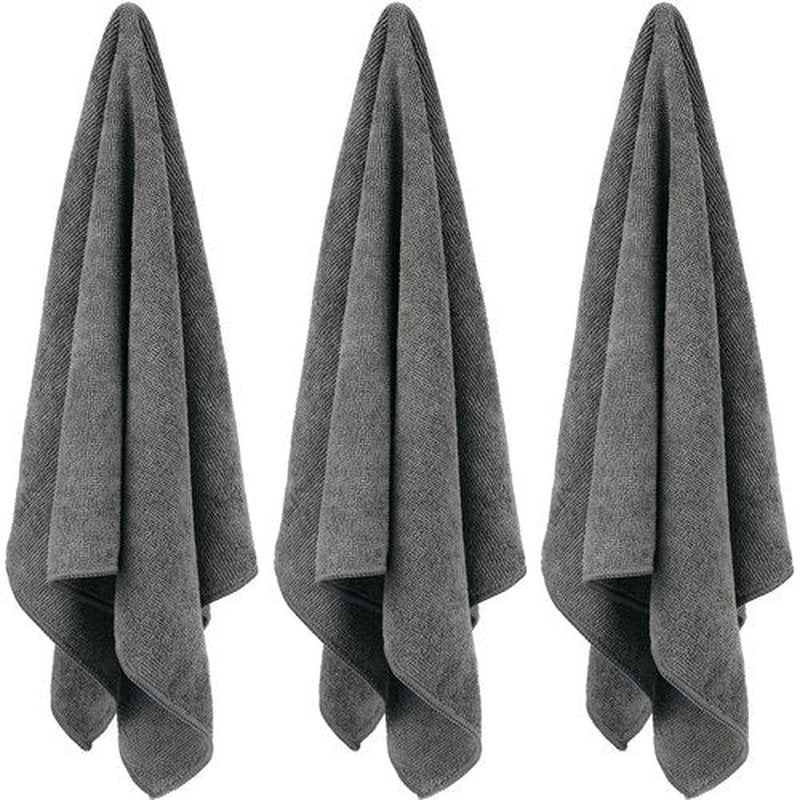 Shimeyao 48 Pack Bleach Proof Towels 16x 26inch Microfiber Absorbent Hair Towels Bulk Bleach Salon Hand Drying Cloth for Gym Bath Spa Shaving Shampoo Home(Grey)