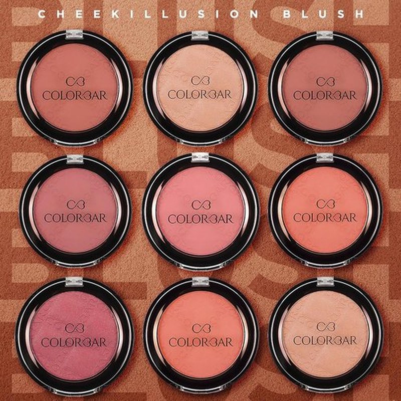 Colorbar Cheekillusion Blush - Lightweight Silky Powder Blush - Long-Lasting Buildable Color - 016 Sweet Scarlet - 0.14 oz