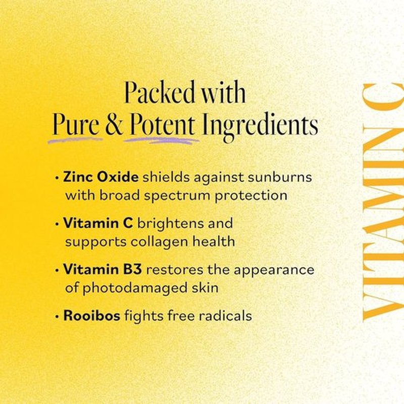 Derma E Vitamin C Moisturizer SPF 45 - Hydrating Skin Brightening Face Cream | 2 Fl Oz