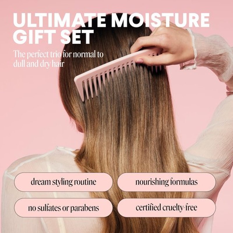 Monday Giftset - Moisture 12oz Shampoo & Conditioner Set & Moisture 5.1oz Leave-In Conditioner