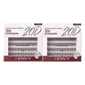 i•ENVY 20D Extension Cluster Individual Lashes (Long, 2 Pack) Flat Root Seamless Application Perfect for DIY Lash Extension